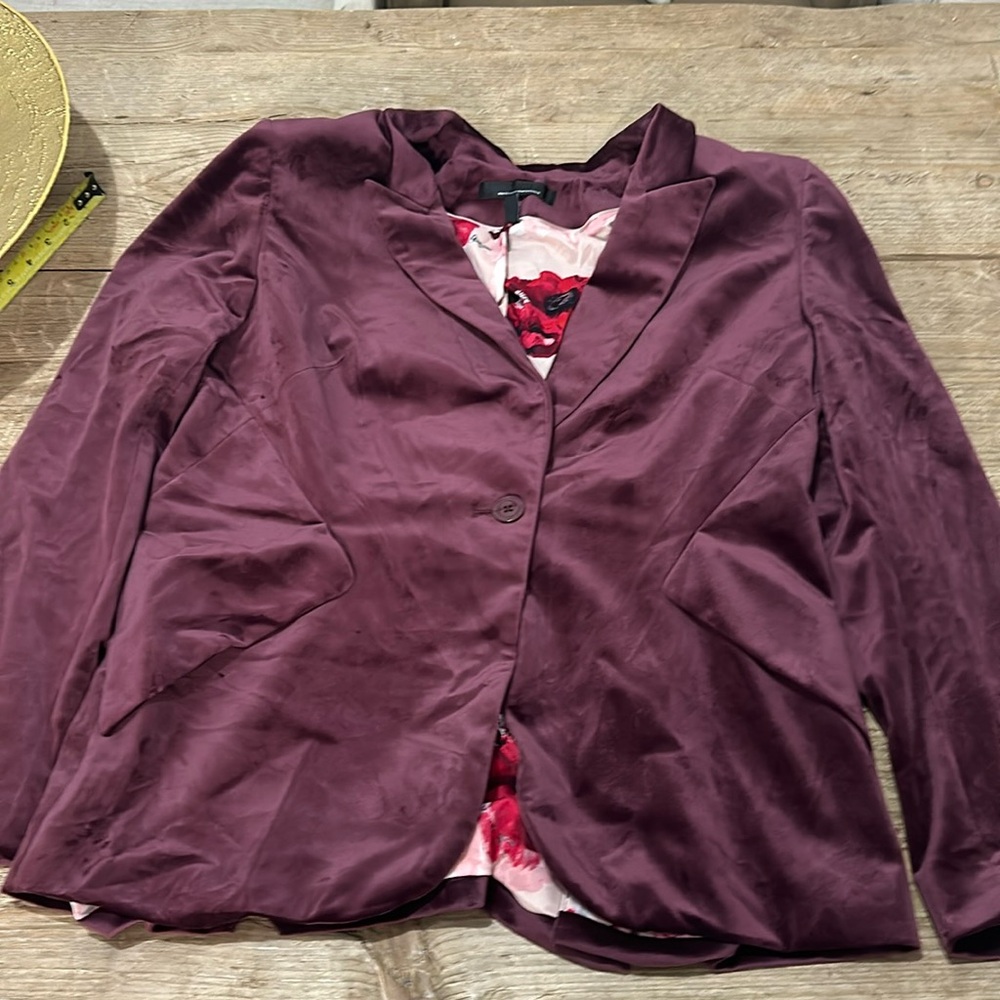 COPY - Barely worn velvety blazer- mauve
